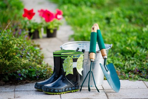 Green waste and debris removed during Church End garden clearance